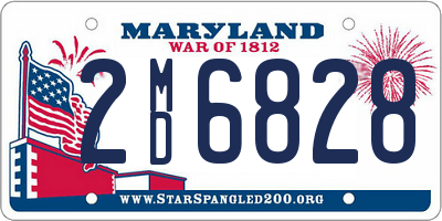 MD license plate 2MD6828