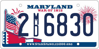 MD license plate 2MD6830