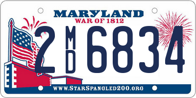 MD license plate 2MD6834