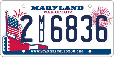 MD license plate 2MD6836