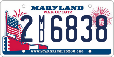 MD license plate 2MD6838