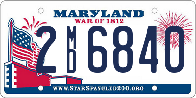 MD license plate 2MD6840