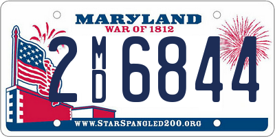 MD license plate 2MD6844