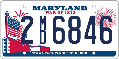 MD license plate 2MD6846