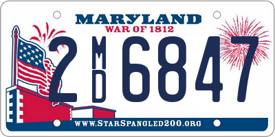 MD license plate 2MD6847