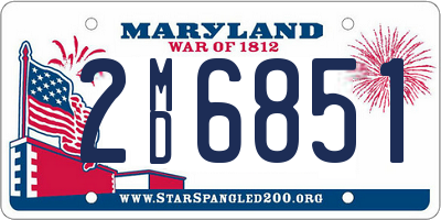 MD license plate 2MD6851