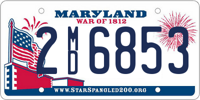 MD license plate 2MD6853