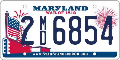 MD license plate 2MD6854