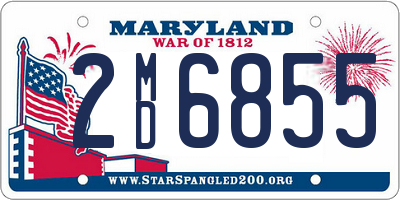 MD license plate 2MD6855