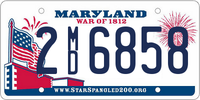 MD license plate 2MD6858