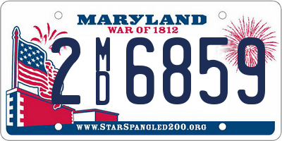 MD license plate 2MD6859