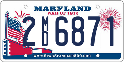 MD license plate 2MD6871