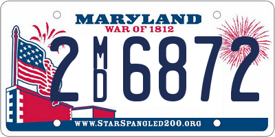 MD license plate 2MD6872