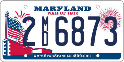 MD license plate 2MD6873