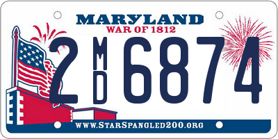 MD license plate 2MD6874