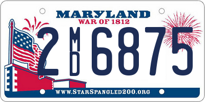 MD license plate 2MD6875