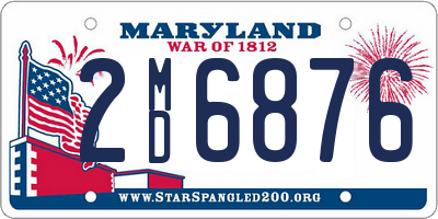 MD license plate 2MD6876