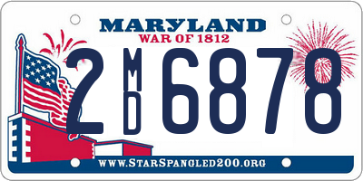 MD license plate 2MD6878