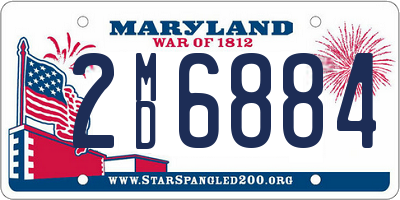 MD license plate 2MD6884