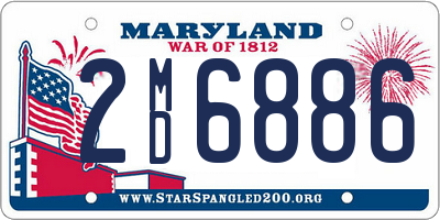 MD license plate 2MD6886