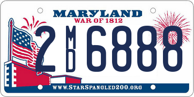 MD license plate 2MD6888