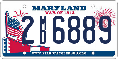 MD license plate 2MD6889