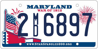 MD license plate 2MD6897