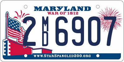 MD license plate 2MD6907