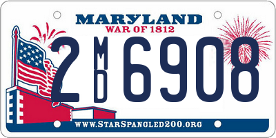 MD license plate 2MD6908