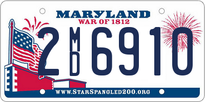 MD license plate 2MD6910