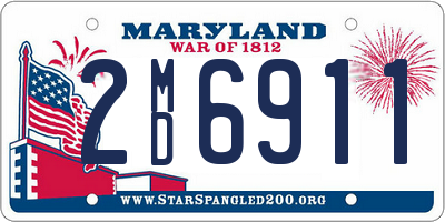 MD license plate 2MD6911