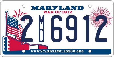 MD license plate 2MD6912