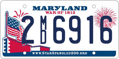 MD license plate 2MD6916