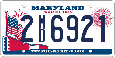 MD license plate 2MD6921