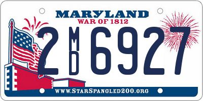 MD license plate 2MD6927