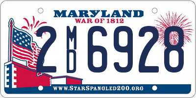 MD license plate 2MD6928