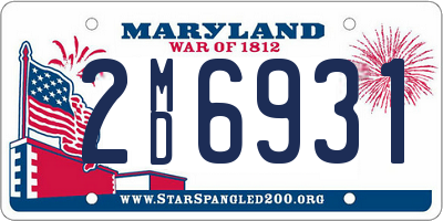 MD license plate 2MD6931