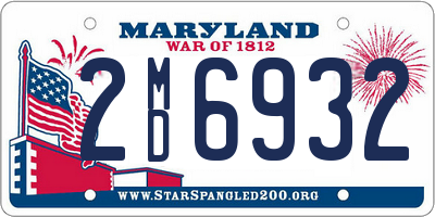 MD license plate 2MD6932