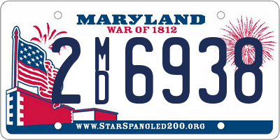 MD license plate 2MD6938