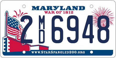 MD license plate 2MD6948