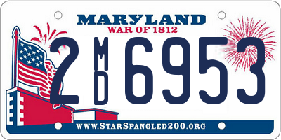 MD license plate 2MD6953