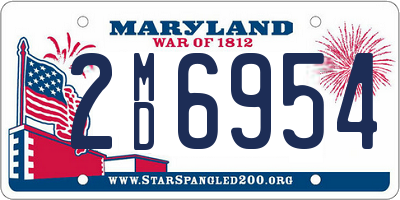 MD license plate 2MD6954