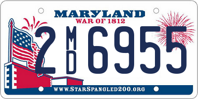 MD license plate 2MD6955