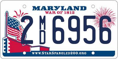 MD license plate 2MD6956