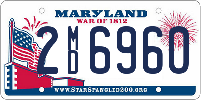 MD license plate 2MD6960