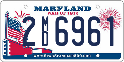 MD license plate 2MD6961