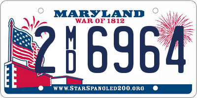 MD license plate 2MD6964