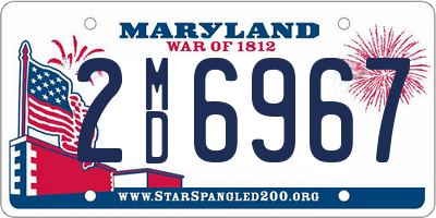 MD license plate 2MD6967