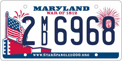 MD license plate 2MD6968