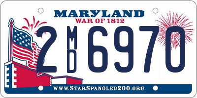 MD license plate 2MD6970